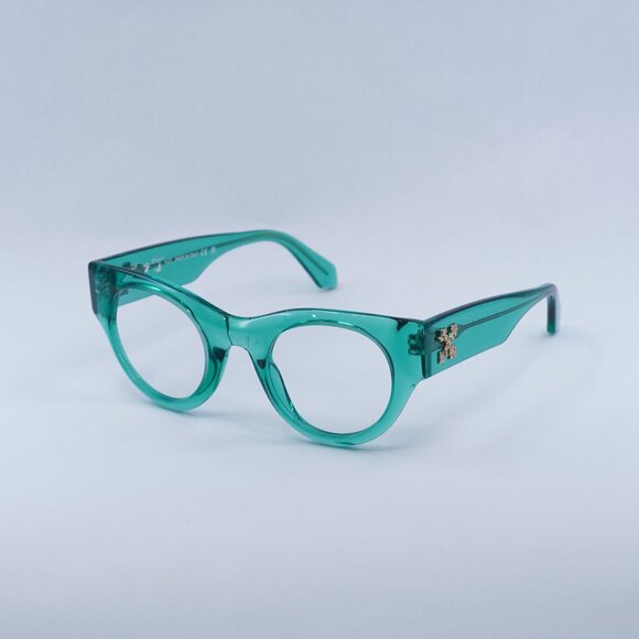 🕶️ New Off-White OERJ013 STYLE 13 5000 Eyeglasses - Transparent Green Frame - Picture 1 of 12